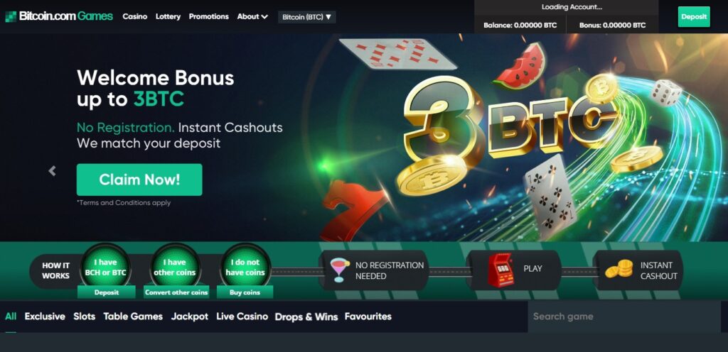 bitcoin live casino binance btc depozit nu funcționează
