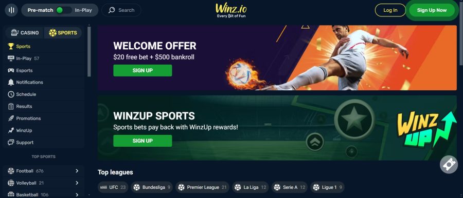 برنامج Winz.io الرياضي