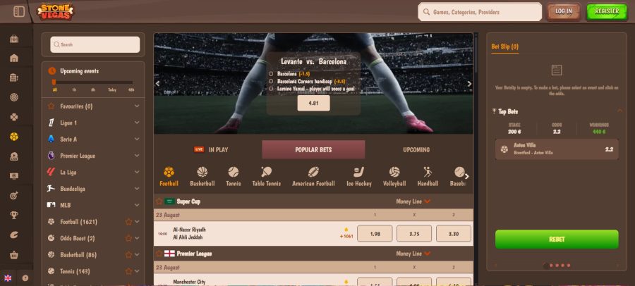 StoneVegas المراهنات الرياضية