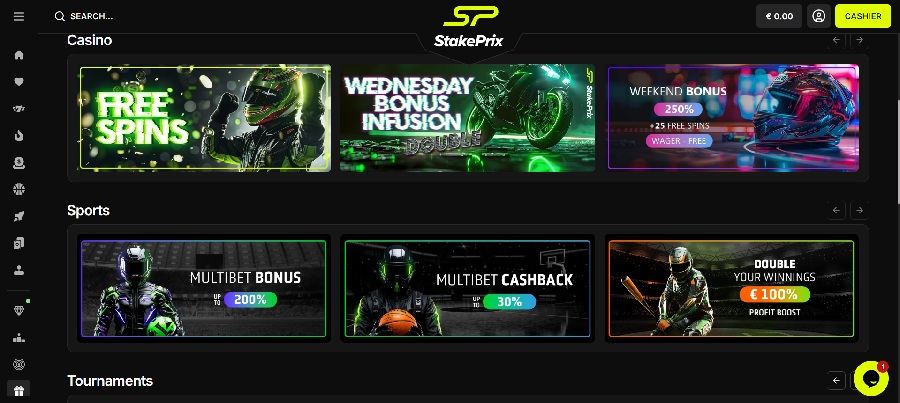 بونصات الكازينو Stakeprix